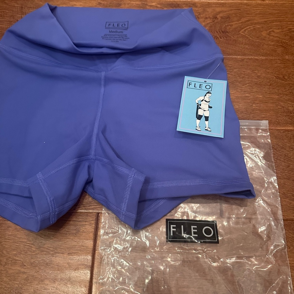 Fleo Women's Athletic Shorts in Baja Blue